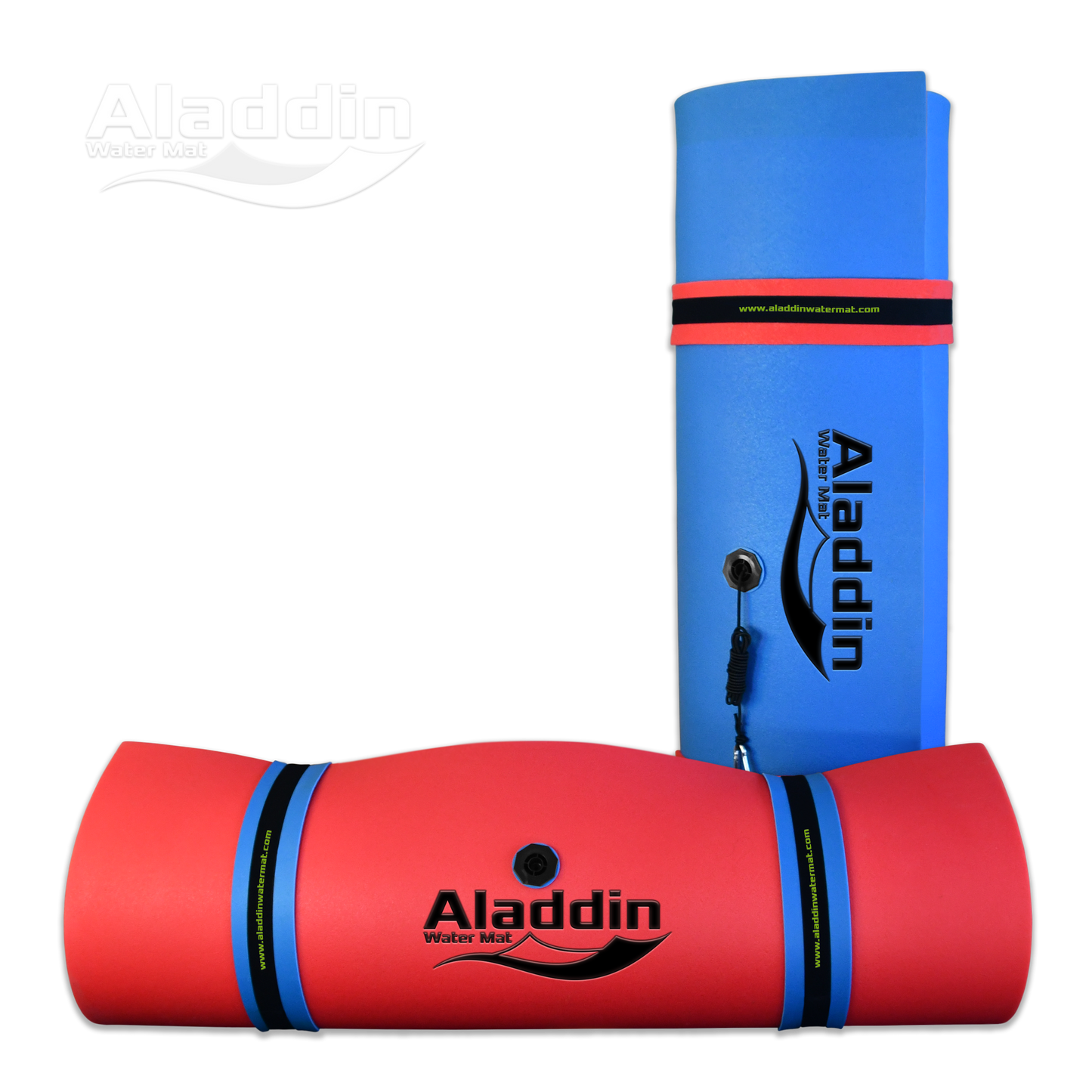 Aladdin Water Mat™ (18x6) Floating Water Mat, Premium Foam (Red/Blue)