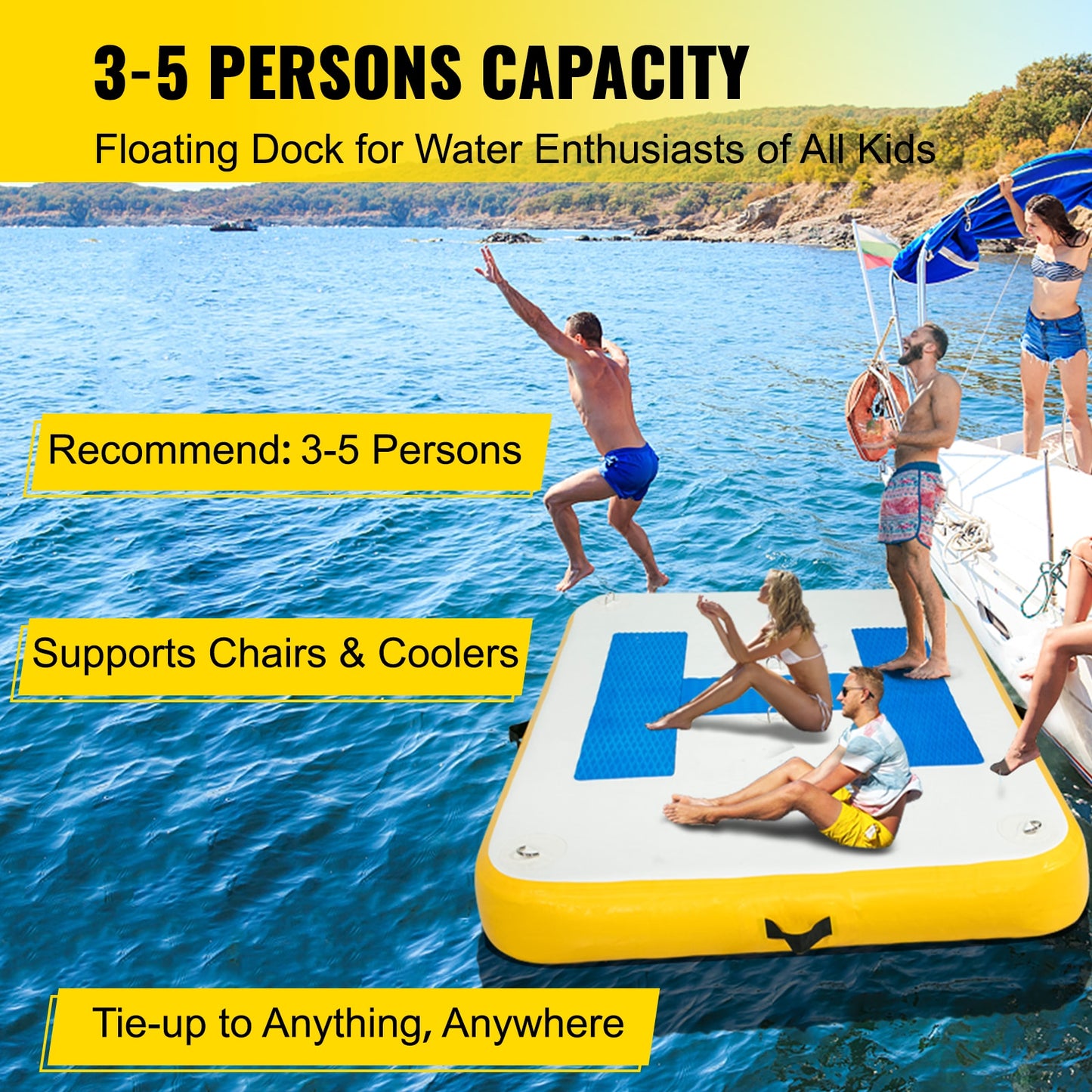 Inflatable Floating Platform Large Dock Swim Platform