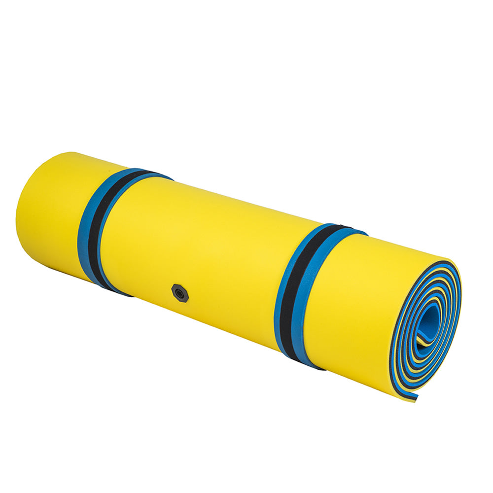 Aladdin Water Mat™ (9x6) Floating Water Mat, Premium Foam (Blue/Yellow)