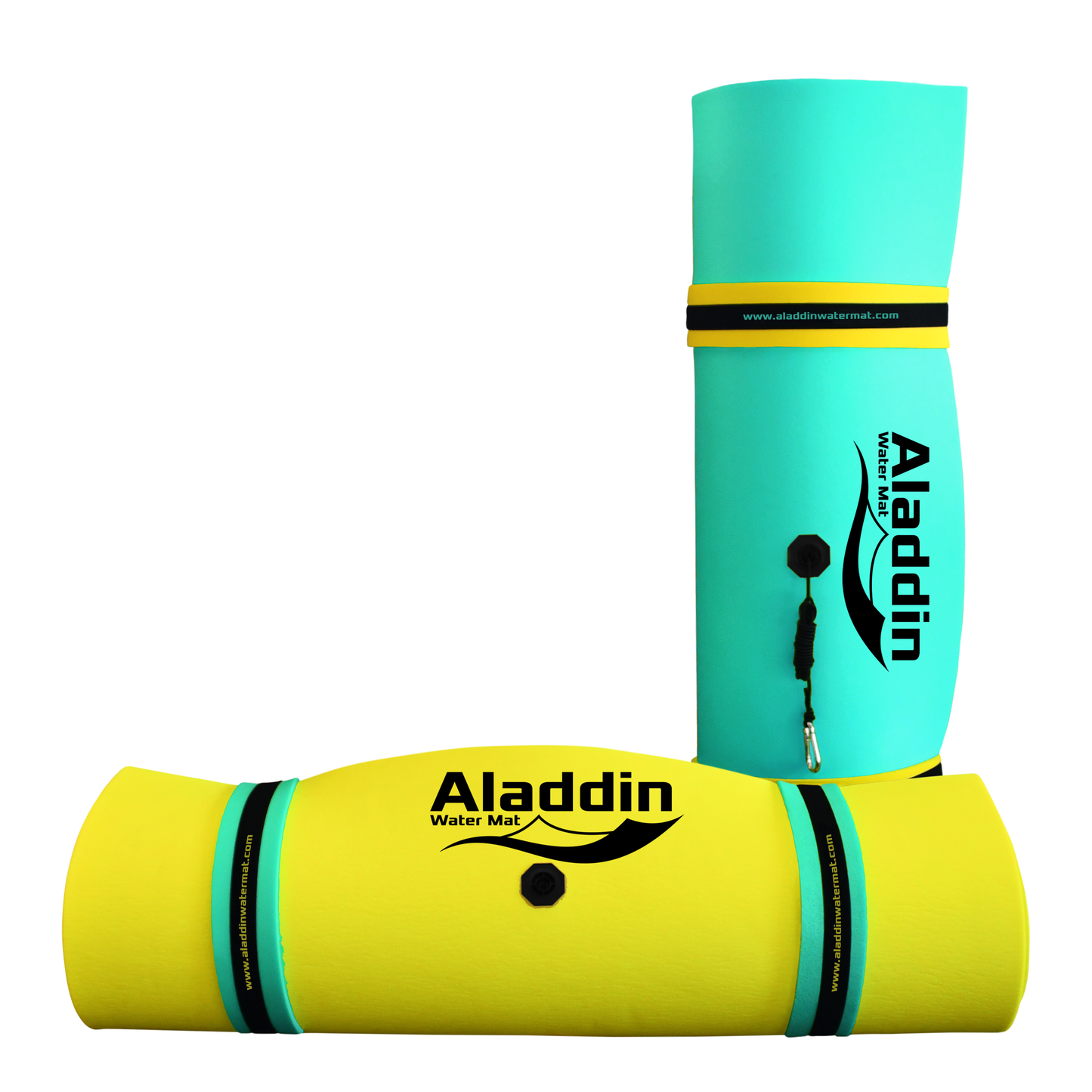 Aladdin Water Mat™  (9x6) Floating Water Mat, Premium Foam (Green/Black/Yellow)