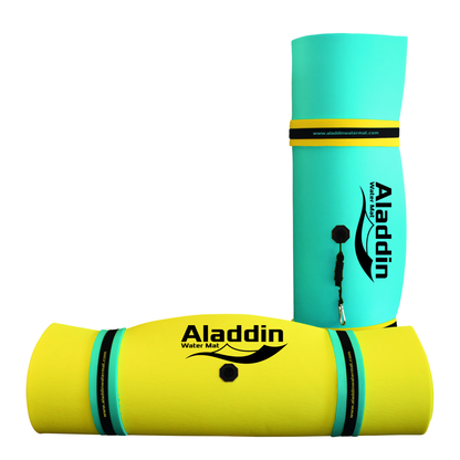 Aladdin Water Mat™ (18x6) Floating Water Mat, Premium Foam (Green/Black/Yellow)