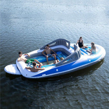 Load image into Gallery viewer, Inflatable PVC Water 6 Person Island Floating Bed

