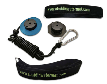 Aladdin Water Mat™ (12x6) Floating Water Mat, Premium Foam (Blue/Black/Yellow)