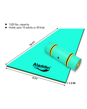 Load image into Gallery viewer, Aladdin Water Mat™ (18x6) Floating Water Mat, Premium Foam (Green/Black/Yellow)
