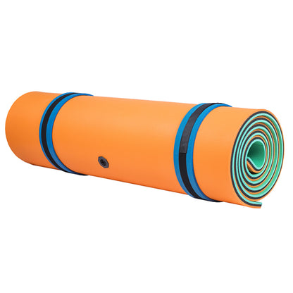 Aladdin Water Mat™ (9x6) Floating Water Mat, Premium Foam (Orange/Green)